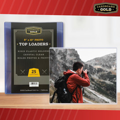 25 8×10 Ultra Premium CBG Pro Topload Toploaders Hard Rigid Photo Holders