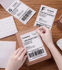 4 x 6 Fanfold Direct Thermal Shipping Labels – 1000 Labels | Fanfold Stack