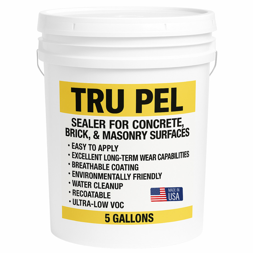 Concrete Sealer Penetrating Sealer Water Repellent for Concrete Tru Pel – 5 Gal