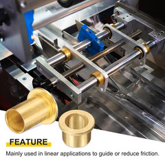8Pcs Flange Sleeve Bearings, 12Mm Bore X 18Mm OD X 8Mm Length, Self-Lubricating