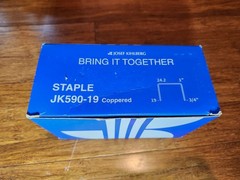 JOSEF KIHLBERG JK590-19 3/4” Coppered Staple Box Of 2800 Staples