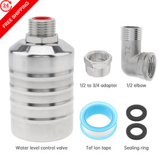 Float Valve, 304 Stainless Steel 1/2inch to 3/4inch Auto 0.5 inches,