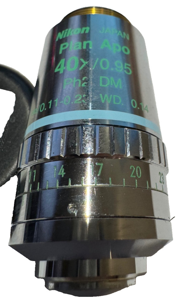 NIKON PLAN APO 40X / 0.95NA, PH2,DM, CORRECTION COLLAR MICROSCOPE OBJECTIVE