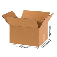 Packs 2 in shipping cartons, 23x20x16 inches, suitable for moving and mailing.