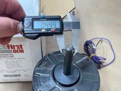 OEM Trane Condeser Fan Motor MOT18731 1/4HP 230/200V 1.6A 1075RPM .5×3″ Shft 42Y