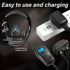 Electric Shock Chastity Sex Collar with 100 Levels Adjustable Current BDSM El…