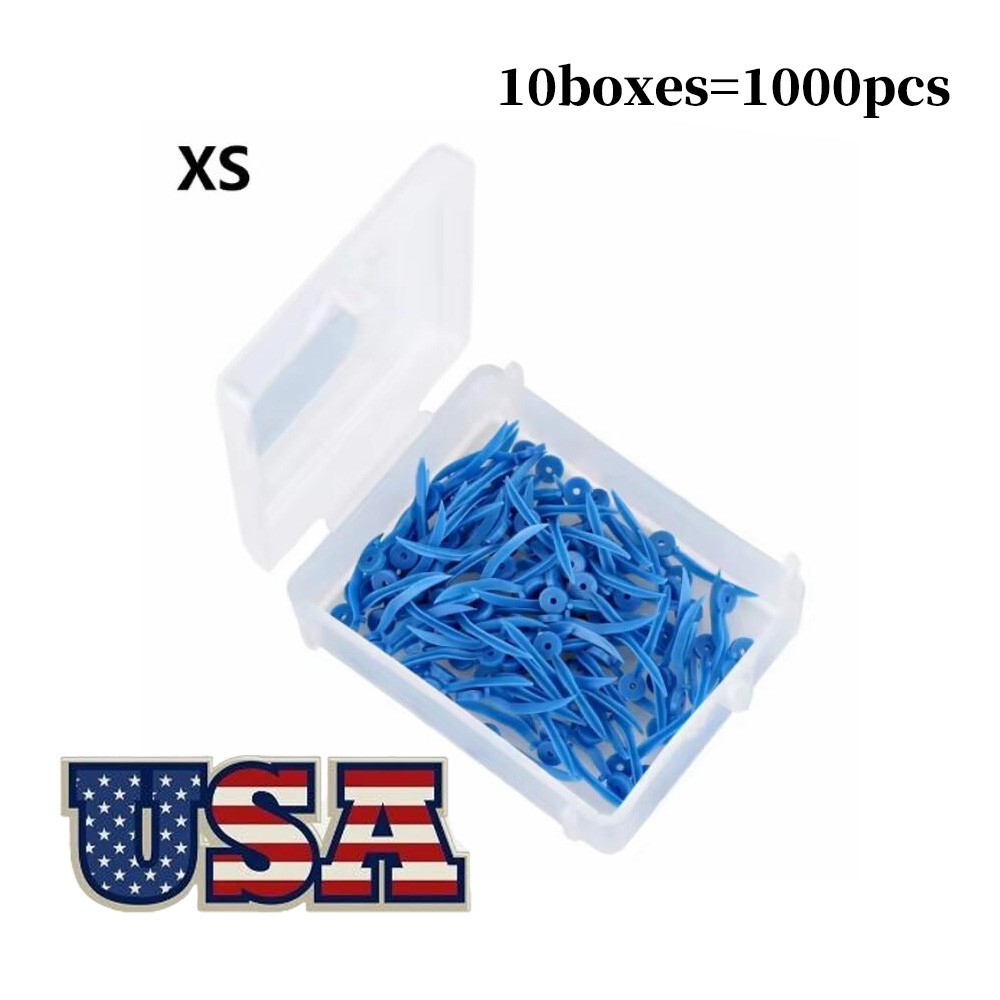 1000 Dental Plastic Wedges Concave Design Arc Diastema Wedge w End Circular Hole