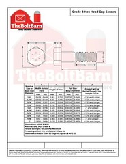 1/2″-13 Grade 8 Hex Cap Screws COARSE Thread USS Hex Bolts (Pick Length & Qty)