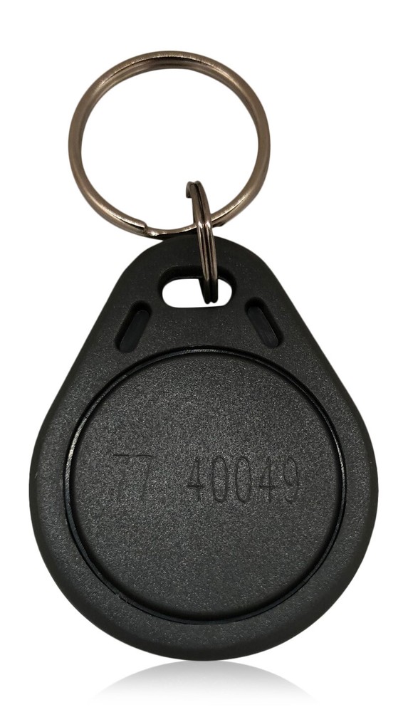 100 RFID Proximity Key Fobs 26 Bit Wiegand H10301 Keyless 125 kHz–Thin, Grey