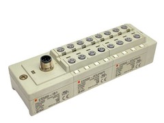 SMC EX500-IB1 DeviceNet Input Base Unit w/ 2x EX500-IE5 Input Block 8x M8 3-Pin