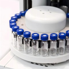 New 2ml Autosampler Vials HPLC Vial 9-425 Amber Vial with Blue Screw Caps US