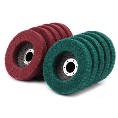 10Pcs 180/320 Grit Nylon Fiber Flap Disc Metal Polishing Wheel, Abrasive Buffing
