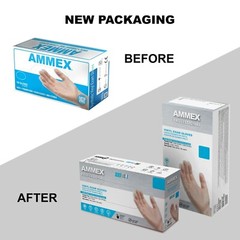 *1,000-Piece* Ammex Professional Vinyl Exam Medical Gloves Clear Large VPF66100