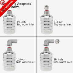Float Valve, 304 Stainless Steel 1/2inch to 3/4inch Auto 0.5 inches,