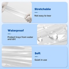 500Pcs/box Dental Tray Covers Disposable Plastic Protective Transparent
