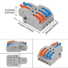 10 Pcs Lever Wire Connectors, Quick Wiring Cable Connector Push in Conductor