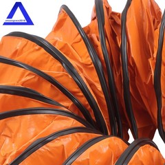 12″ × 25FT PVC Flexible Duct Hose for Ventilator Blower Fan w/ Rope & D-Ring