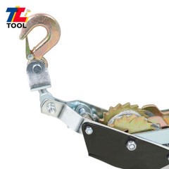 2 Ton Power Puller 4000LBS Hand Winch Steel Cable Come Along Tighter W/ 2 Hooks