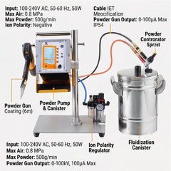 Spray Powder Coating System Machine Spraying Gun Paint System Powder Coating