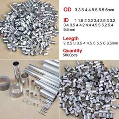 5000pcs Aluminum Tube Cutting OD 3-6mm Wall Thickness 0.25-0.5mm Long 2-6.5mm