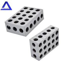 2-4-6 Blocks 23 Holes Matched Pair Ultra Precision .0002″ Machinist 246 Jig