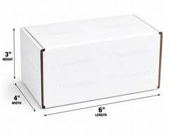 200 – 6x4x3 White Corrugated Shipping Mailer Packing Box Boxes 6 x 4 x 3