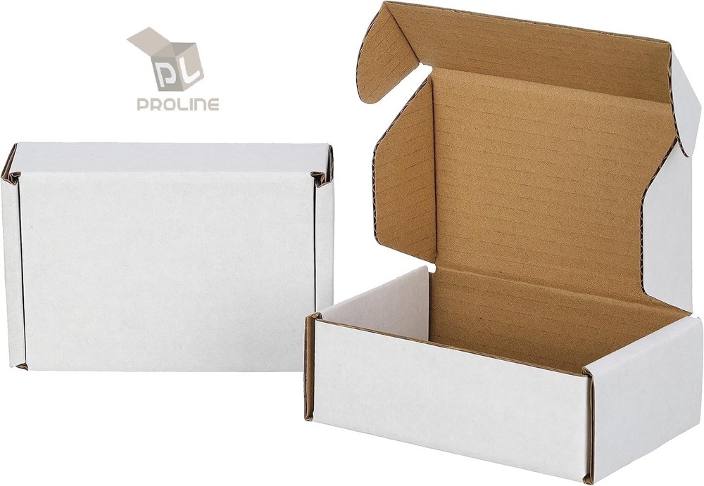 25 Pack 6x4x2 White Corrugated Shipping Mailer Packing Box Boxes 6″ x 4″ x 2″