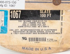 100′ Alpha 1067 16 AWG 7 Conductor Communication & Control Cable Unshielded 600V