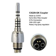COXO Dental Surgical Handpiece 45° Angle Fit KaVo Fiber Optic 6 Hole Coupler
