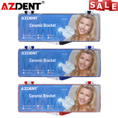 AZDENT Dental Orthodontic Ceramic Brackets Braces Roth/MBT 018/022 Hooks 345