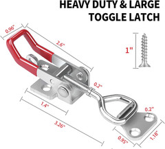 Heavy Duty Toggle Latch Clamp 4002, Adjustable Toggle Clamp Latch with Lock Hole