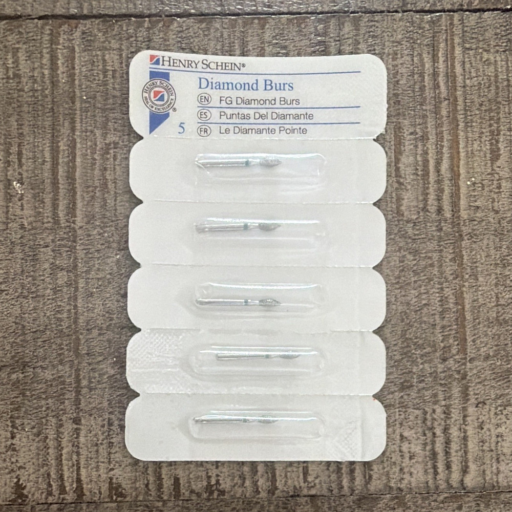 Henry Schein FG Diamond Bur 368-023C Diamond Grit 5 Pack