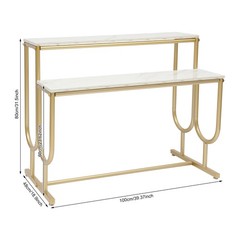 39.37*18.9*31.5 inches Gold Tiered round tube Display Rack for living rooms