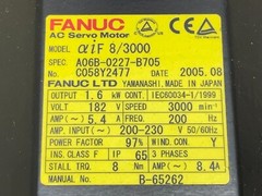 Fanuc A06B-0227-B705 aiF 8/3000 AC Servo Motor 182 V 1.6 kW A06B0227B705 A06B