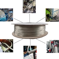 EMI RFI ESD Shielding Wire Sheathing Cable Sleeve Metal Mesh 19’&50′ Length Lot