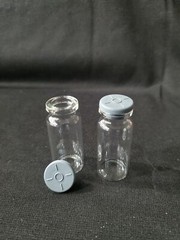 100pcs Lab 10ml Clear Vials+Caps 20mm Glass Bottles HPLC Beveled Edge Crimp Top