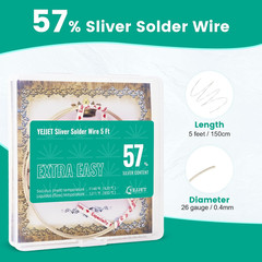 Silver Solder Wire Extra Easy Silver Solder 26 Gauge for Jewelry Repair Silver