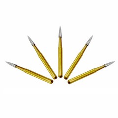Dental Tungsten Carbide Gold Burs Trimming & Finishing & Polishing Flame FG7901