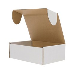 50 Pack Corrugated Packaging Boxes White Cardboard Boxes and Yellow Inside 6x4x2