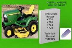 John Deere X700 X720 X724 X728 Select Ultimate Series Technical Manual See Desc