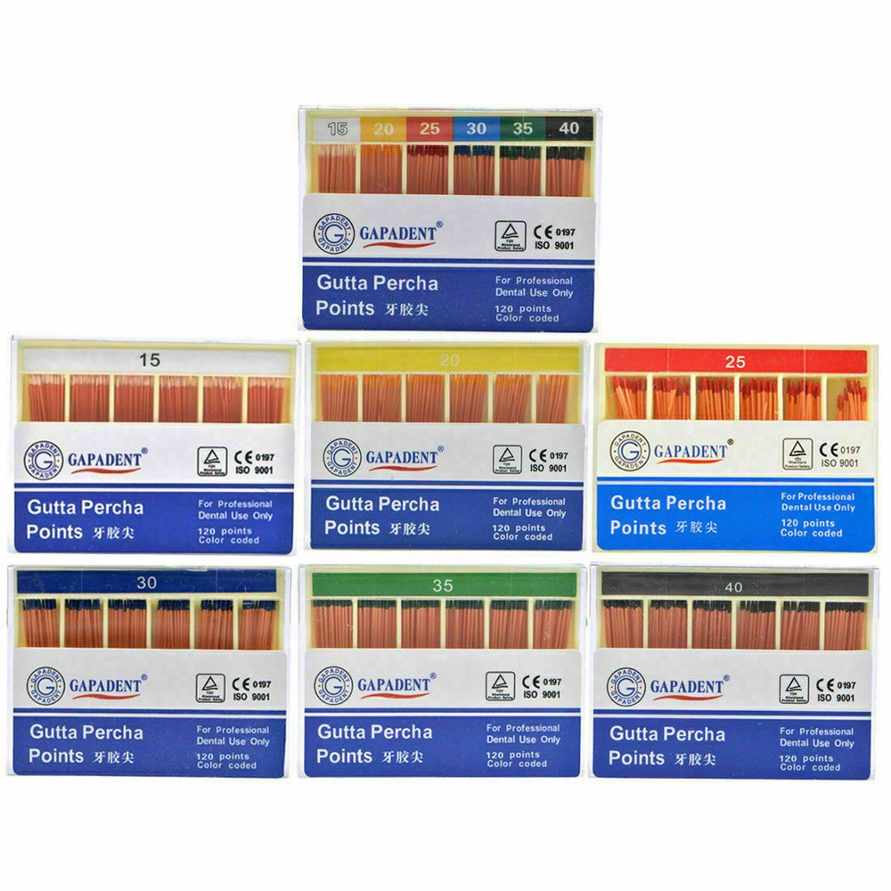 1 Pack Dental Endodontic Gutta Percha Points 15#-40# Taper 0.02/ 0.04/ 0.06