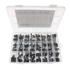 500Pcs 24 Values Electrolytic Capacitor Assortment Kit 0.1uF to 1000uF 10V 16…