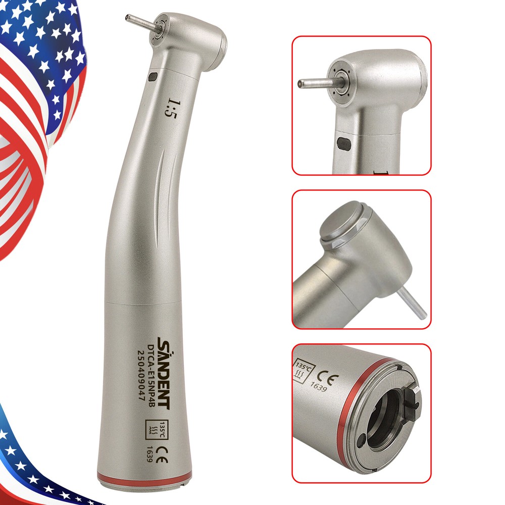 1-5 SANDENT Dental 1:5 Increasing Fiber Optic Contra Angle Handpiece Electric