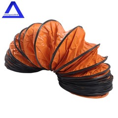 12″ × 25FT PVC Flexible Duct Hose for Ventilator Blower Fan w/ Rope & D-Ring