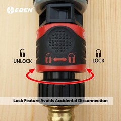 Eden 95210 Premium Garden Hose Fitting Quick Connect with 5 pc Set, 5 Set