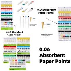 Dental Endo Gutta Absorbent Paper Points Fiber Taper 0.02/0.04/0.06 15#-40#