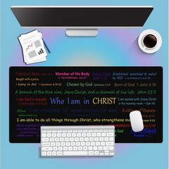 Christian Bible Verse Large Mouse Pad, 31.5L x 15.8W inches, Quotes