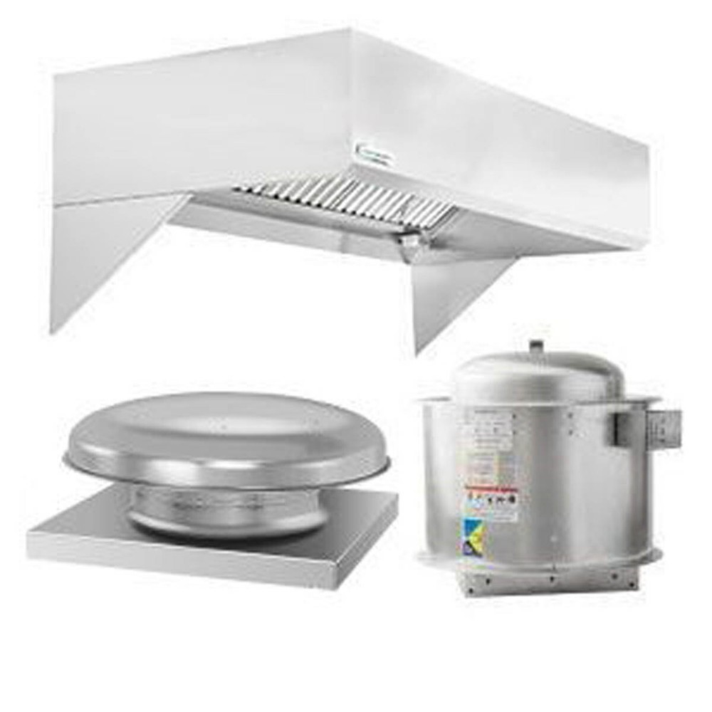 HoodMart 2004-DB 4′ x 48″ Restaurant Hood System w/ Eco Make-Up Air
