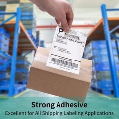 1000/Stack 4″x6″ Fanfold Direct Thermal Shipping Labels Zebra & Rollo Printers