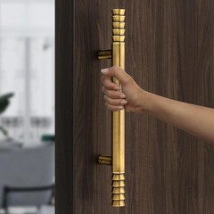 Main Door Handle 14″ Brass Finish Heavy Duty Handle Pull Push 2 Unit